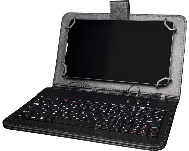 The Alcor KB-70X tablet case can also be used as a keyboard for  7" tablets